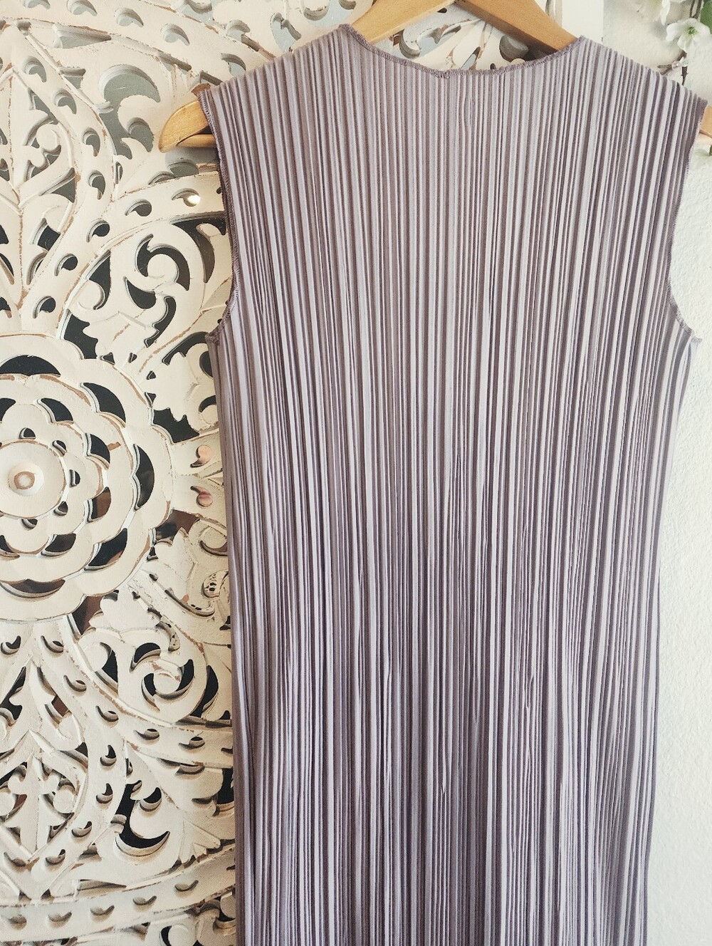 ANINE BING MELANIE PLEATED SHIFT MIDI DRESS SLEEVELESS HIGH NECK SIZE XSMALL - Picture 15 of 17